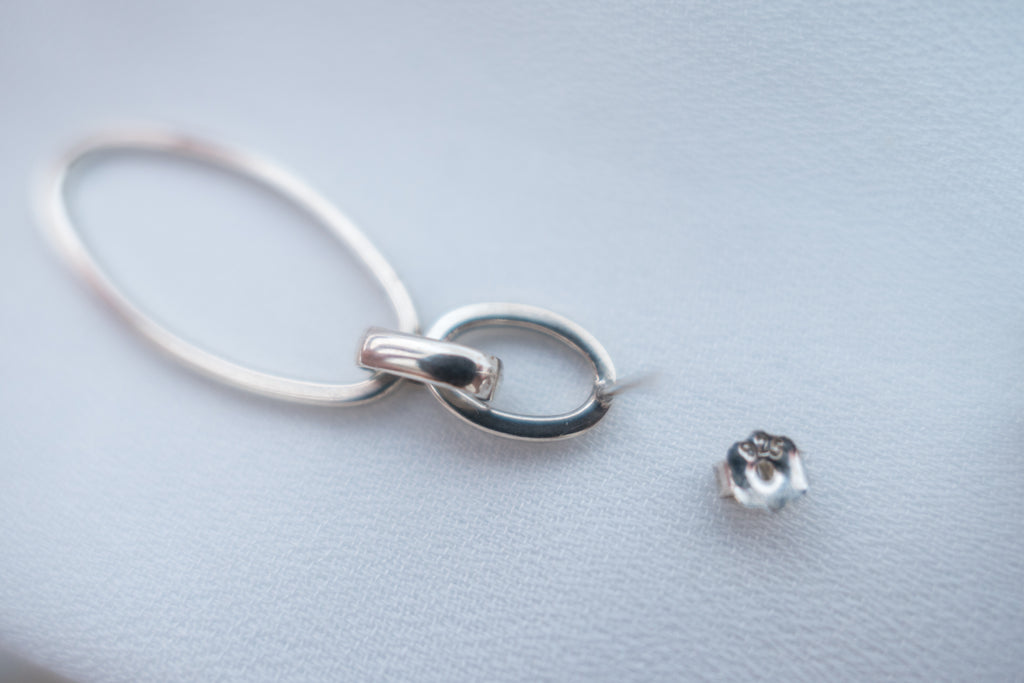 Double Loop, Silver made earrings/ ER8297