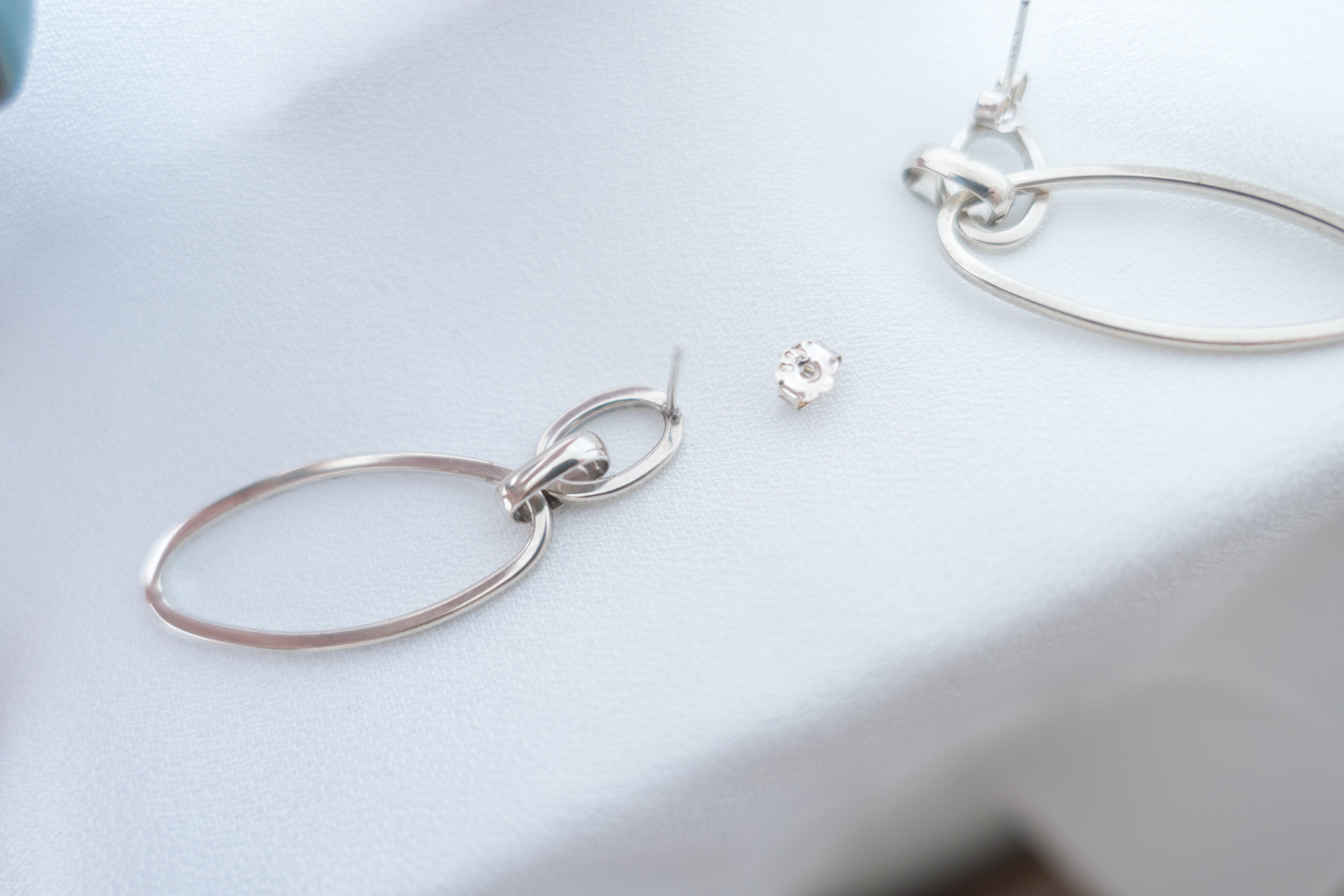 Double Loop, Silver made earrings/ ER8297