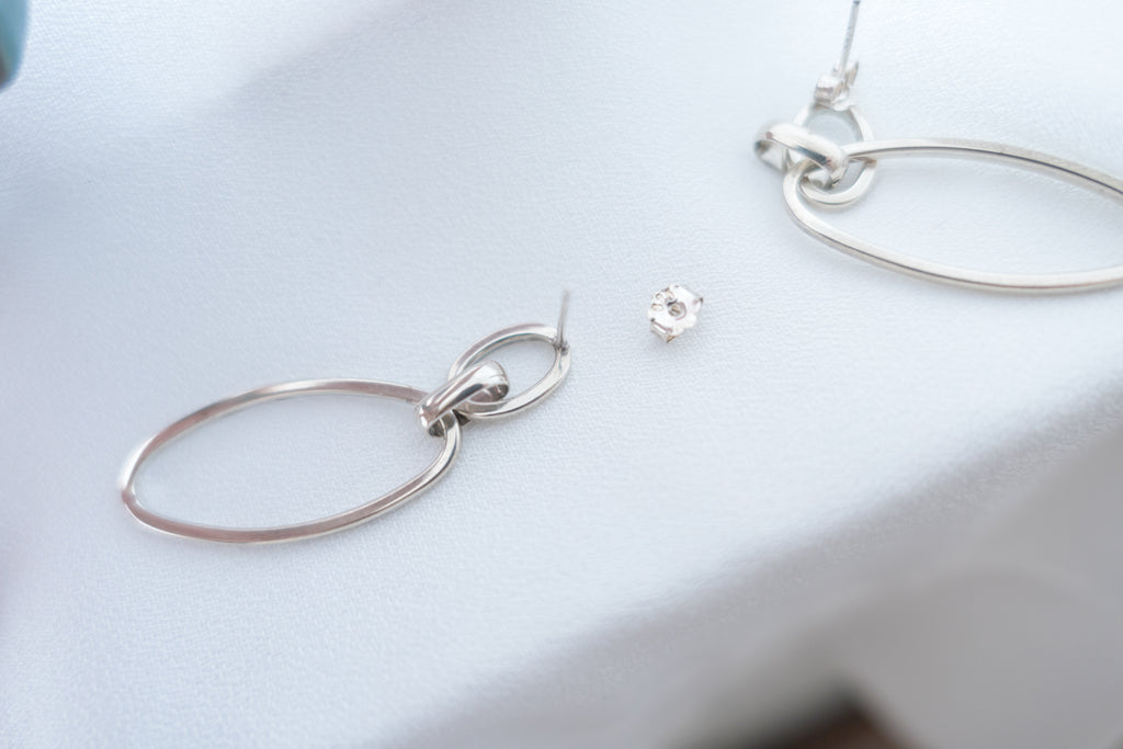 Double Loop, Silver made earrings/ ER8297