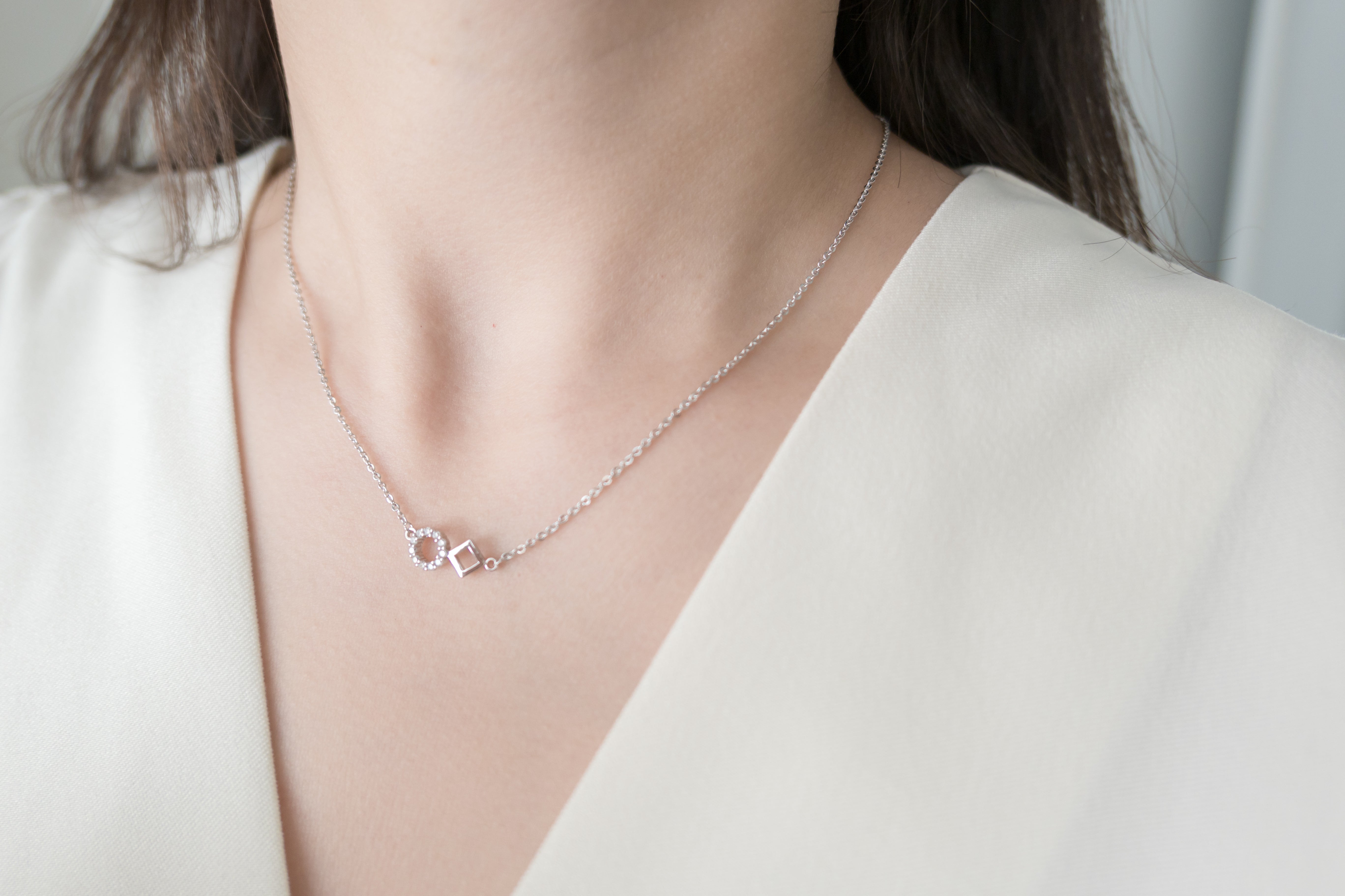 Crystal Rhombus, Necklace/ NL8138