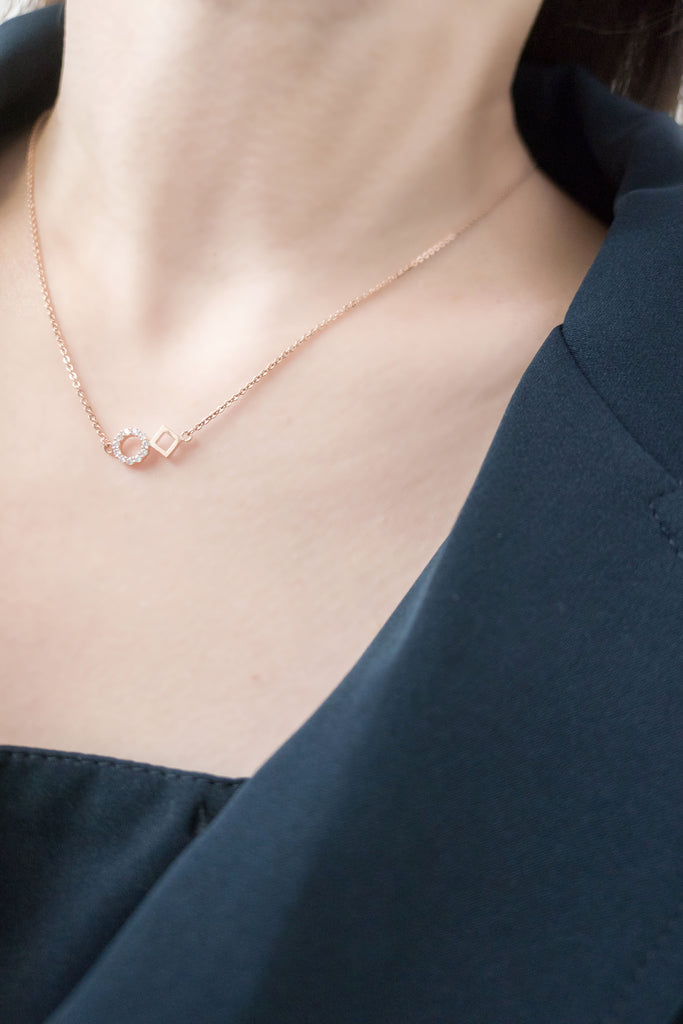 Crystal Rhombus, Necklace/ NL8138