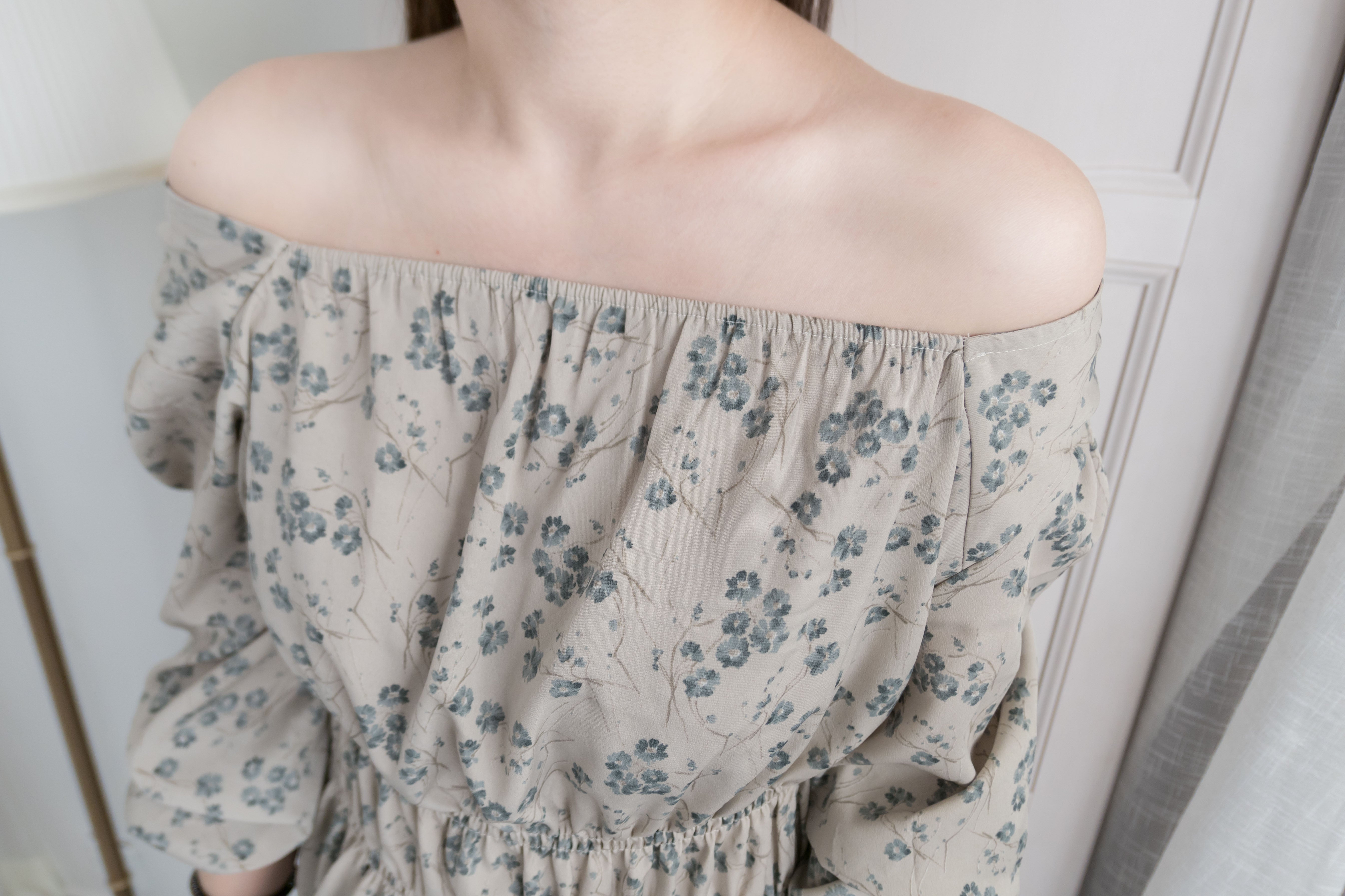 Branches 顯瘦氣質水彩花枝雙橡筋修腰, Blouse/ BU8612