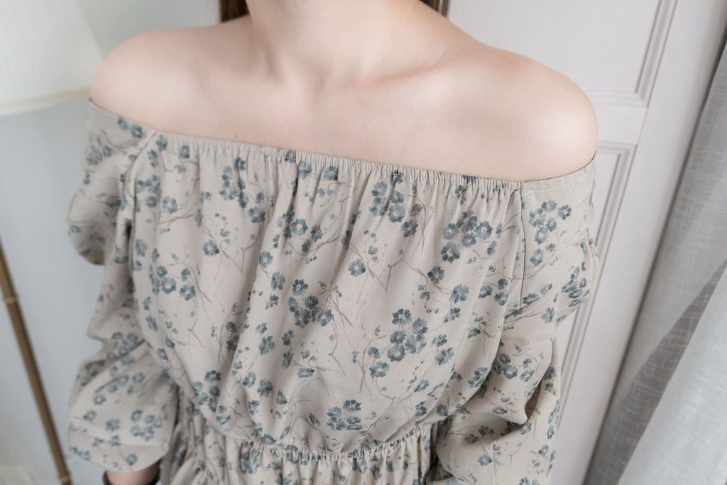 Branches 顯瘦氣質水彩花枝雙橡筋修腰, Blouse/ BU8612