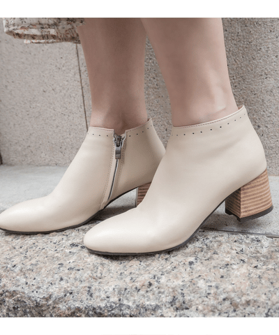 genuine leather Elastic Ankle Boots/ SH8106