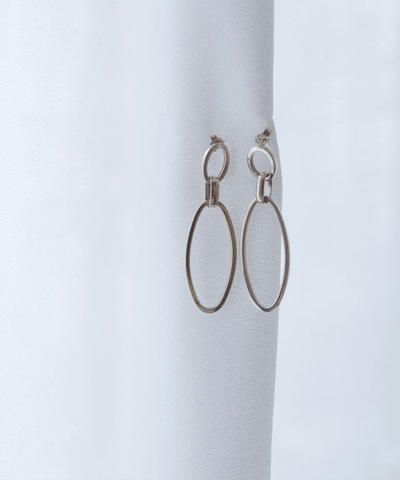 Silver made, loops earrings/ ER8276