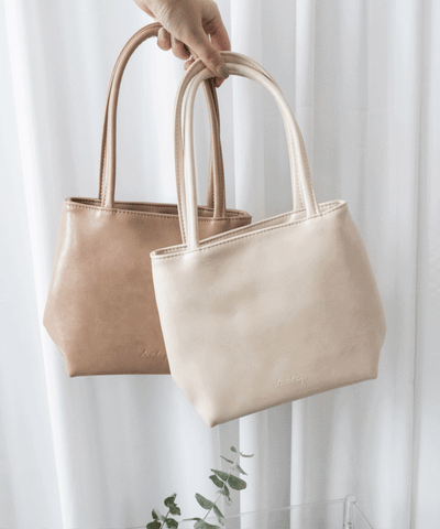 杏啡色金釦皮感袋, Bag （現貨袋款) / BG8078