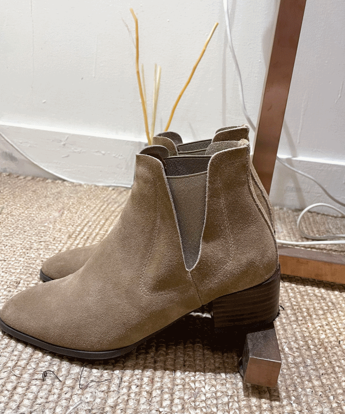 genuine leather Elastic Ankle Boots/ SH8106