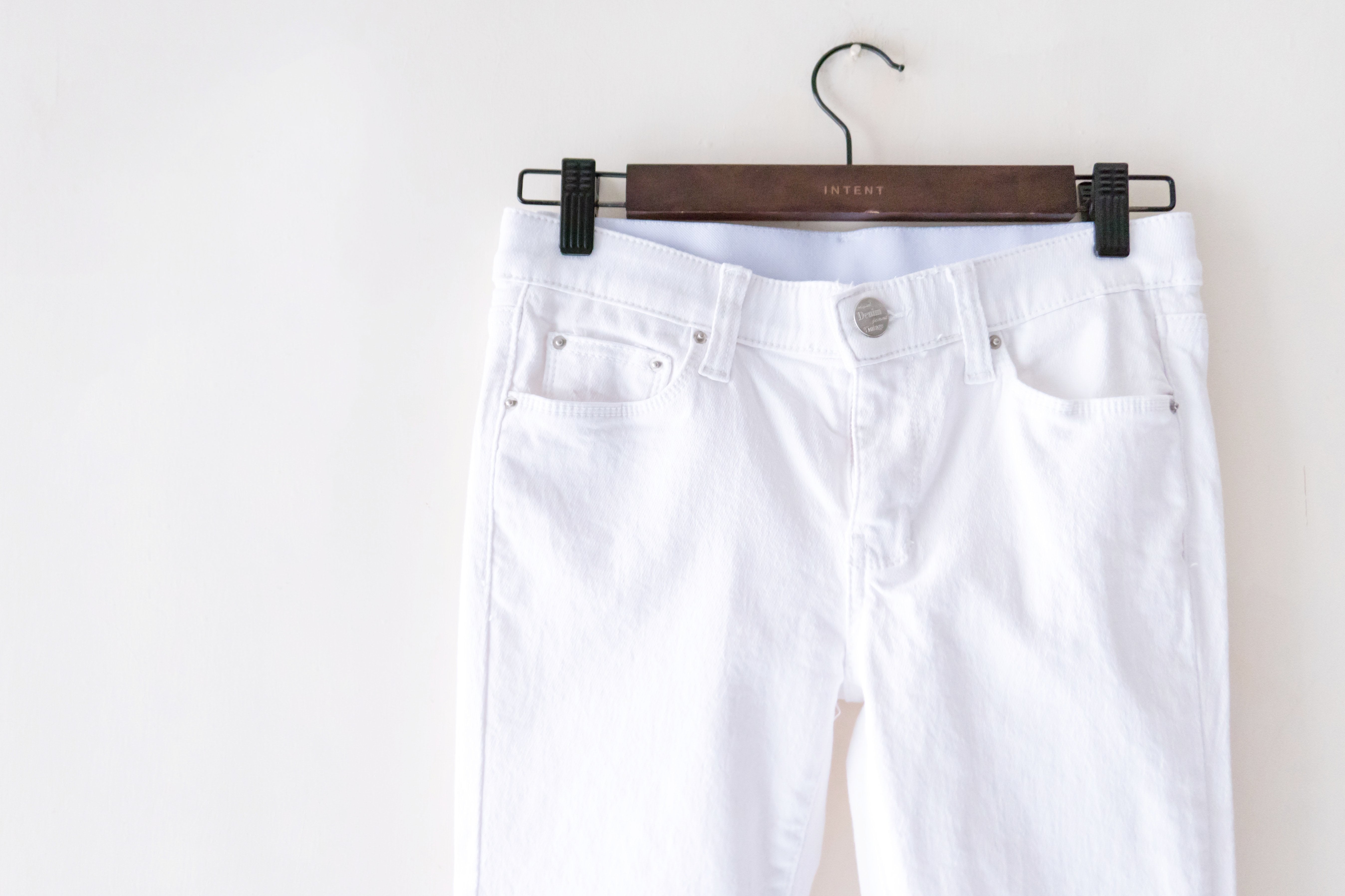 !Elastic! Just right, white pants/ PT8134