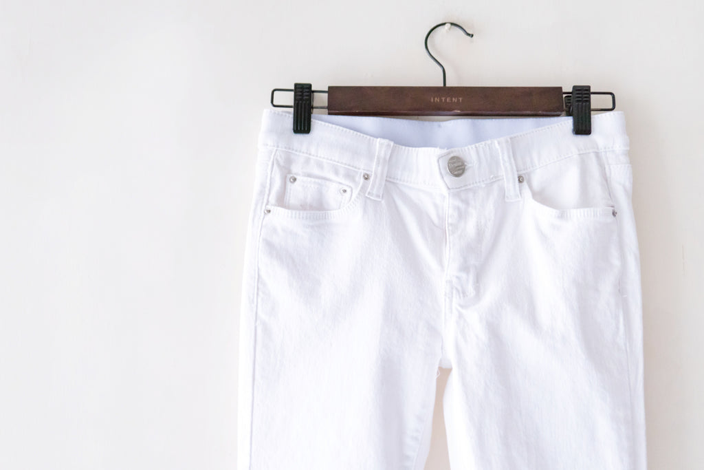 !Elastic! Just right, white pants/ PT8134