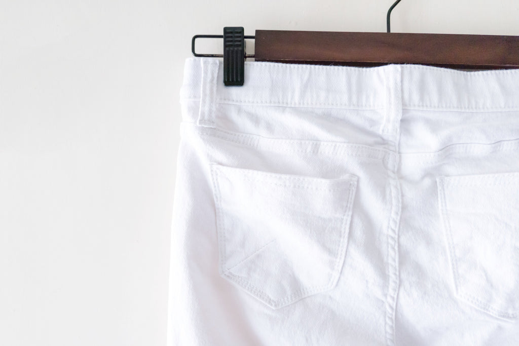 !Elastic! Just right, white pants/ PT8134
