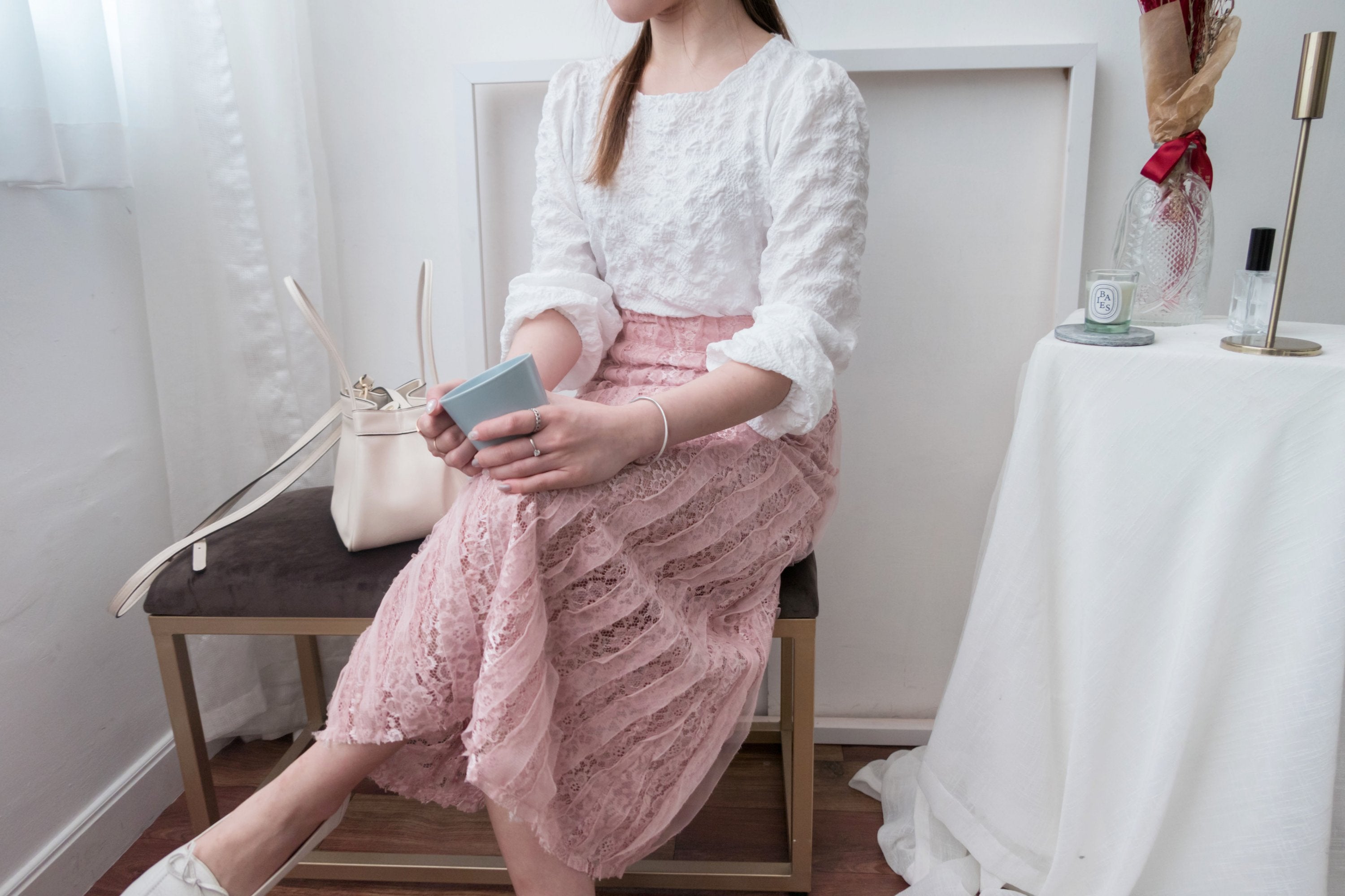 Veil 氣質紗感通花裙, Skirt/ SK8579
