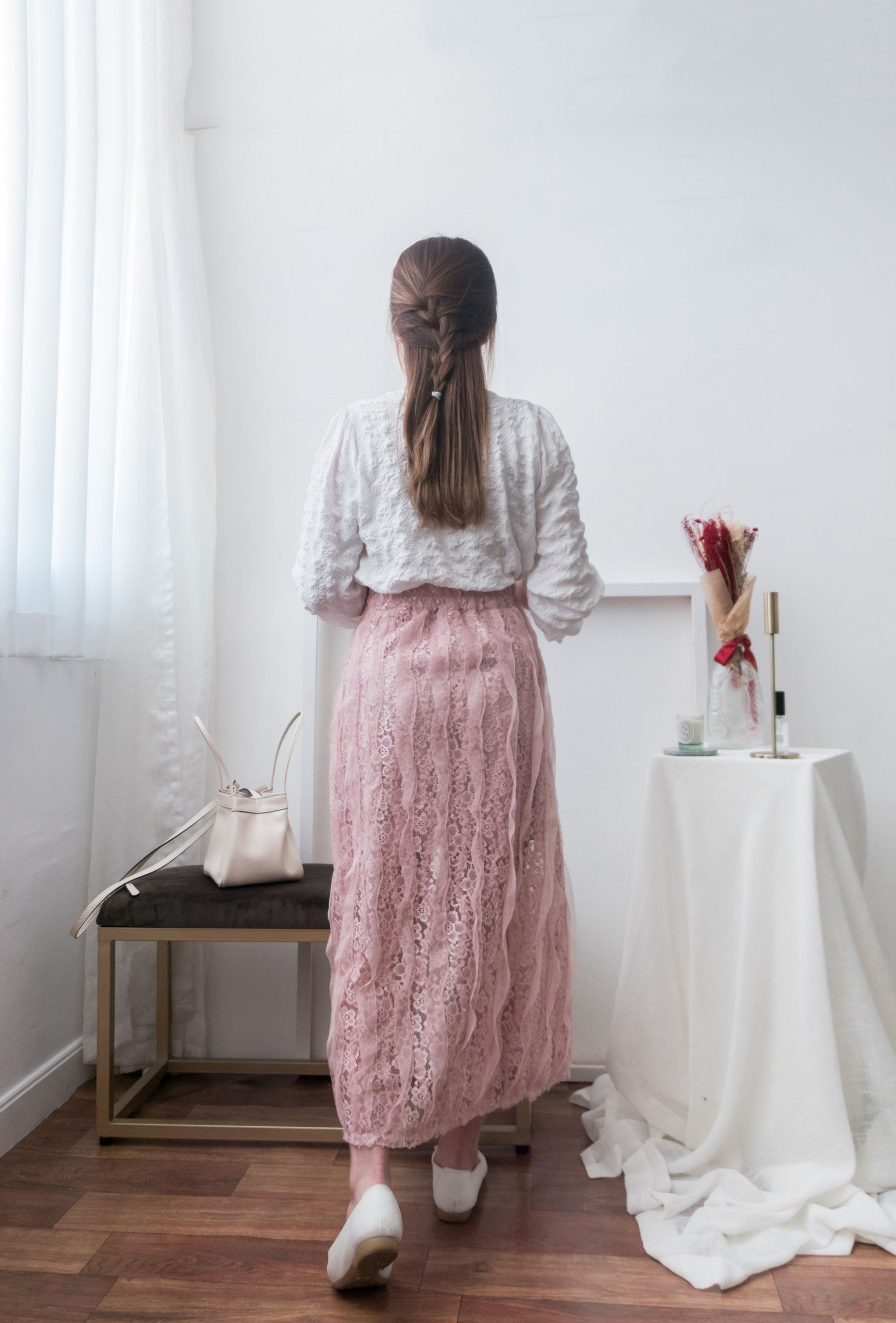 Veil 氣質紗感通花裙, Skirt/ SK8579