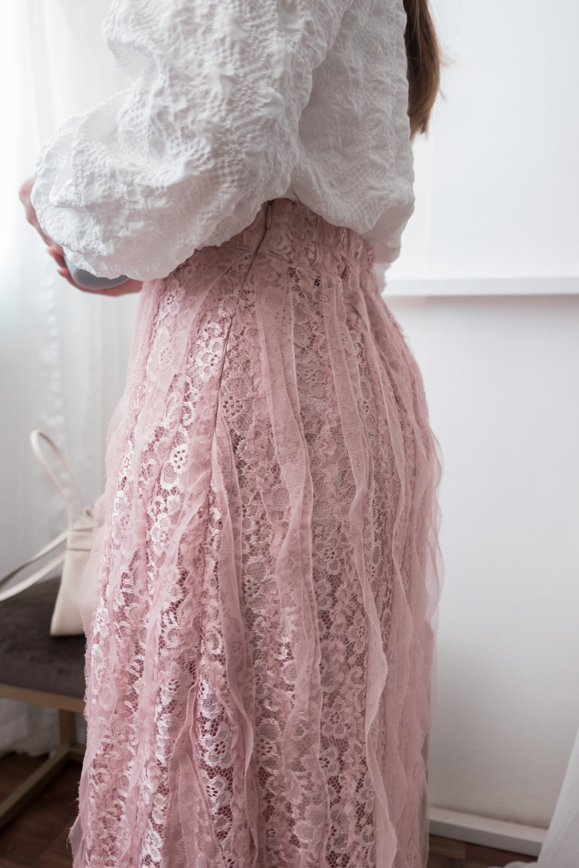 Veil 氣質紗感通花裙, Skirt/ SK8579