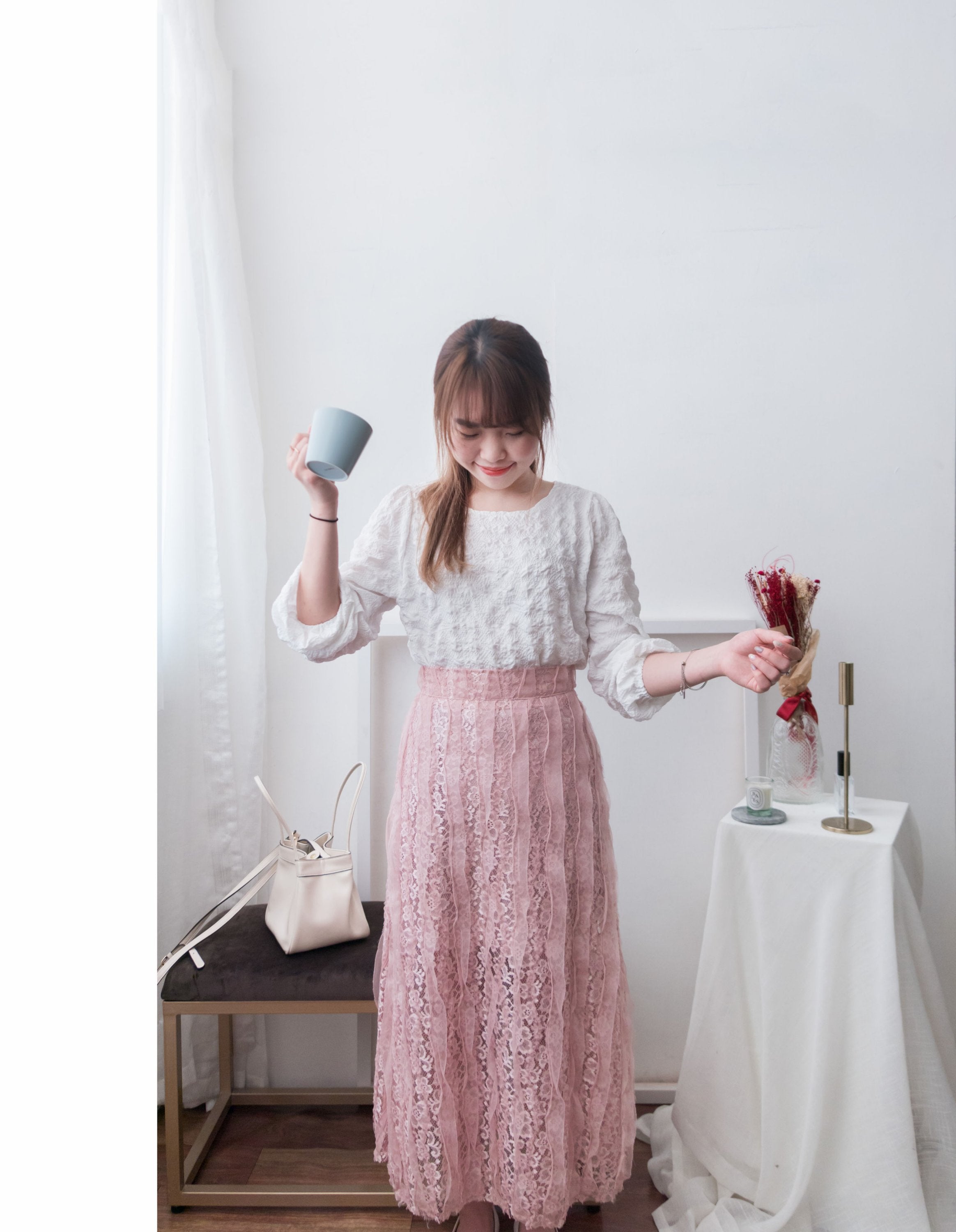 Veil 氣質紗感通花裙, Skirt/ SK8579