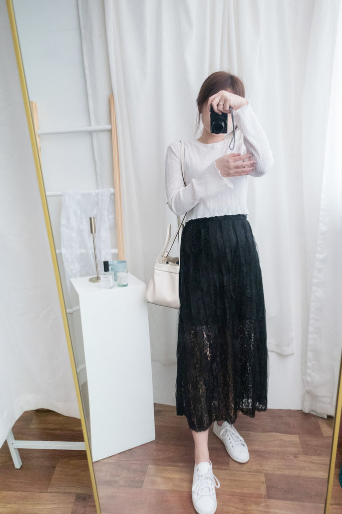 Veil 氣質紗感通花裙, Skirt/ SK8579