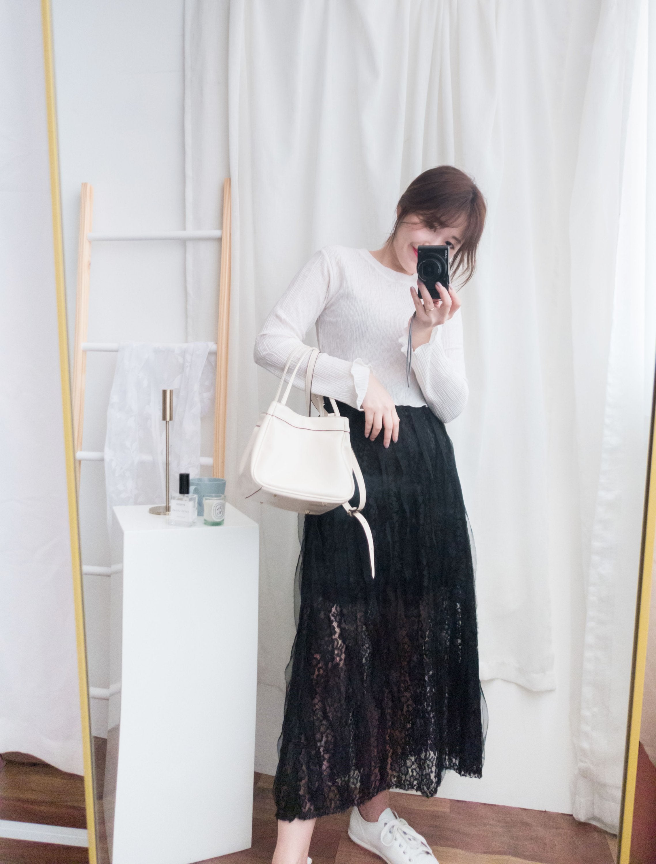 Veil 氣質紗感通花裙, Skirt/ SK8579