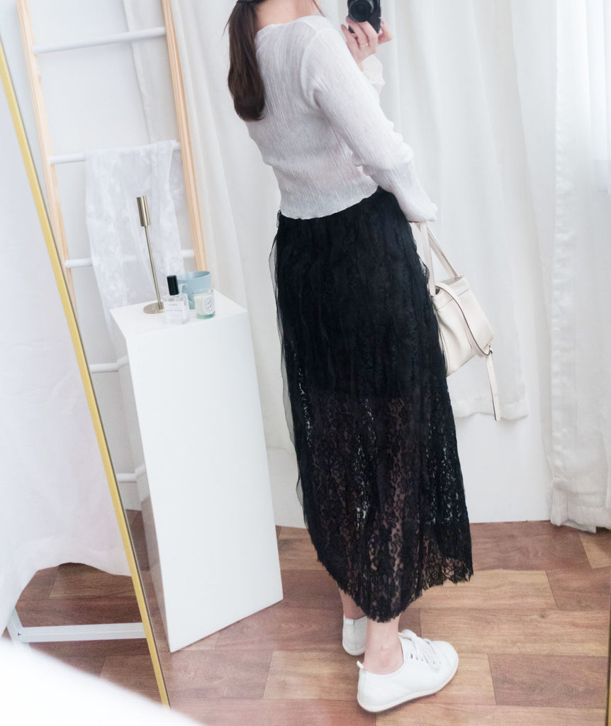 Veil 氣質紗感通花裙, Skirt/ SK8579