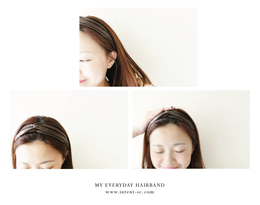 Leatherlike Side Ribbon Elastic Hairband / HA8024