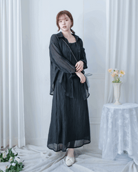 Vest Dress Set 輕盈紋理吊帶連身裙套裝/ SE8110