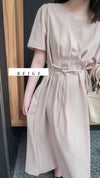 //熱賣重開 超超超值得入手 //Pleated Waist 輕盈方領前後車褶腰身, Dress/ DS9061 (Pre-order)