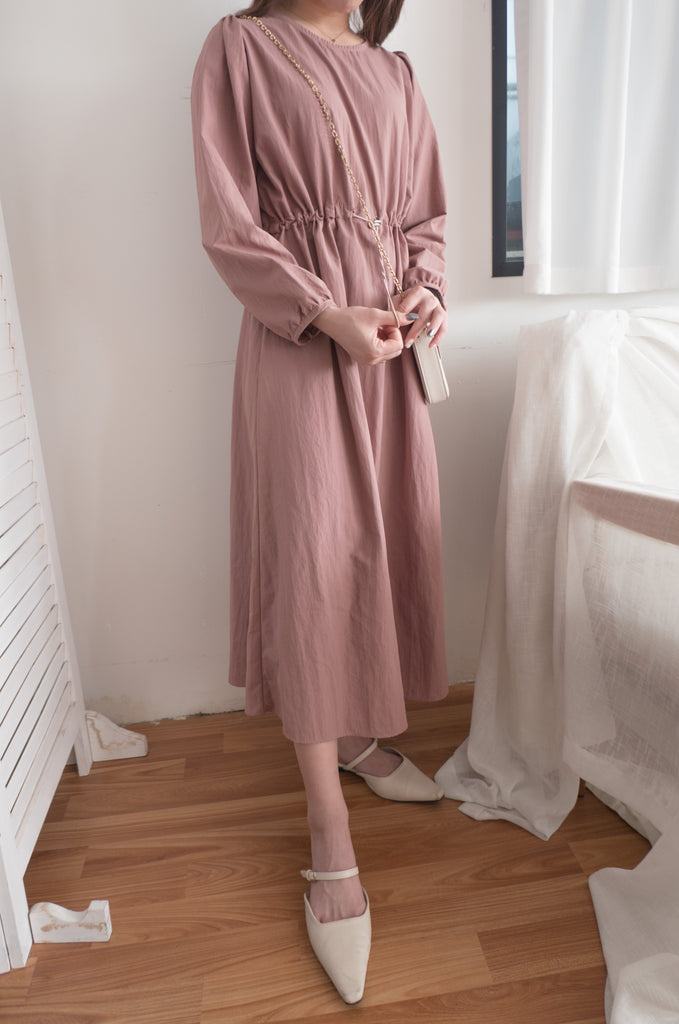 Mary Jane 瑪利珍日常防皺彈性自訂橡筋腰連身裙, Dress/ DS9400