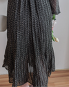 (限定熱賣重開❗) Rhombus Chiffon Dress 菱格雙百褶側束腰顯瘦連身裙/ DS9797 (pre-order 2月13日截單)