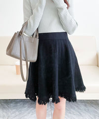 Knit Braid 全彈性扭麻花流蘇冷針裙, Skirt/ SK8768 (Ivory soldout)