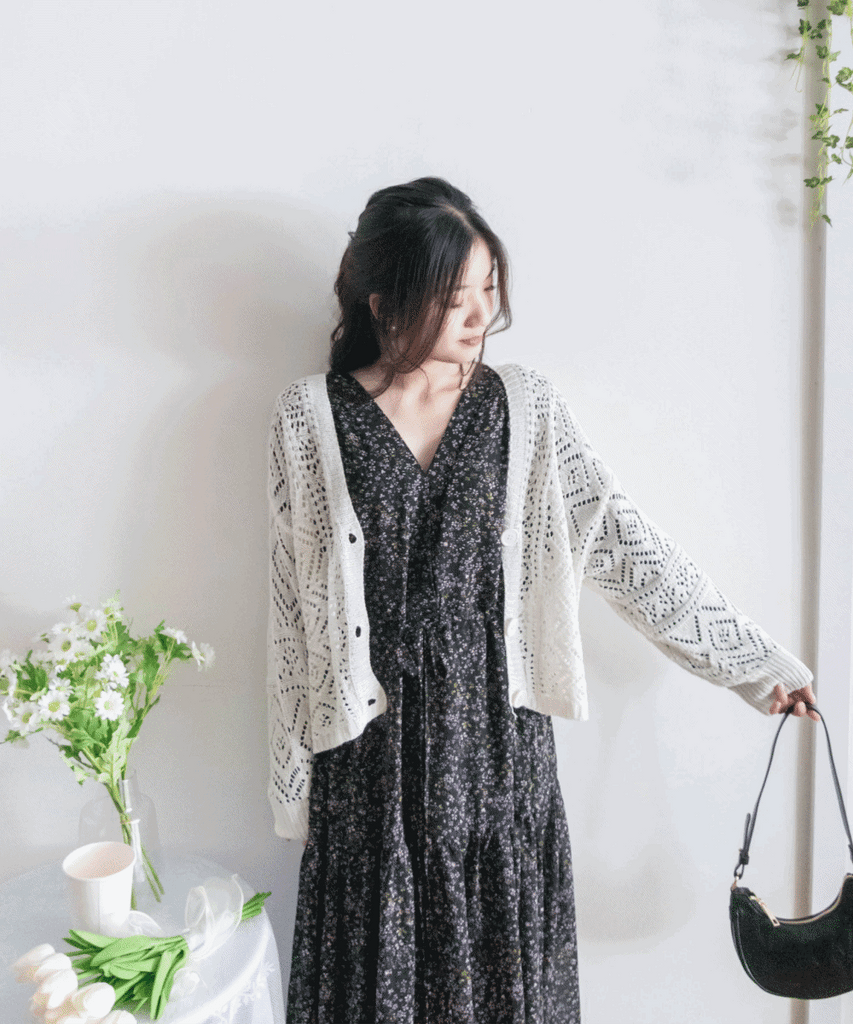 Weave 氣質幾何織紋通花外套, Cardigan/ CD8123