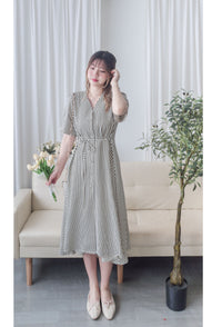 [限量現貨回歸] Stripe Dress 條紋V領連身裙/ DS9931