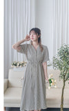 [限量現貨回歸] Stripe Dress 條紋V領連身裙/ DS9931