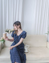 [限量現貨回歸 White］Ruffle Collar Floral Dress  V領荷葉邊碎花顯瘦連身裙/ DS9950