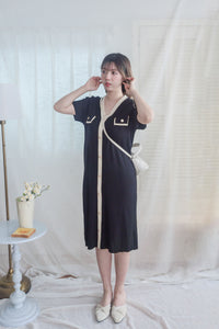 French Knit Dress 法式漫遊針織V領連身裙/ DS9967
