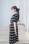 French Knit Dress 法式漫遊針織V領連身裙/ DS9967