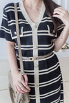 French Knit Dress 法式漫遊針織V領連身裙/ DS9967