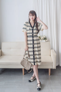 French Knit Dress 法式漫遊針織V領連身裙/ DS9967