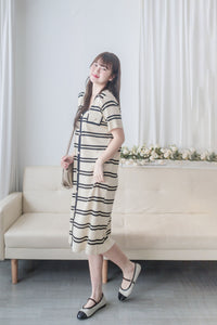 French Knit Dress 法式漫遊針織V領連身裙/ DS9967