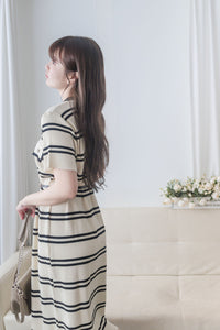 French Knit Dress 法式漫遊針織V領連身裙/ DS9967