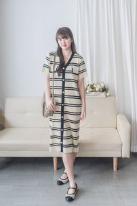 French Knit Dress 法式漫遊針織V領連身裙/ DS9967