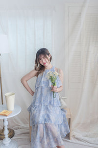 Marble Cloud Dress 水彩雪紡雲朵層次連身裙/ DS9968