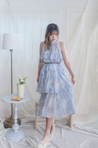 Marble Cloud Dress 水彩雪紡雲朵層次連身裙/ DS9968