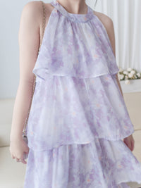 Marble Cloud Dress 水彩雪紡雲朵層次連身裙/ DS9968