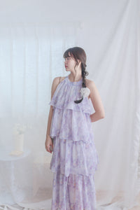 Marble Cloud Dress 水彩雪紡雲朵層次連身裙/ DS9968