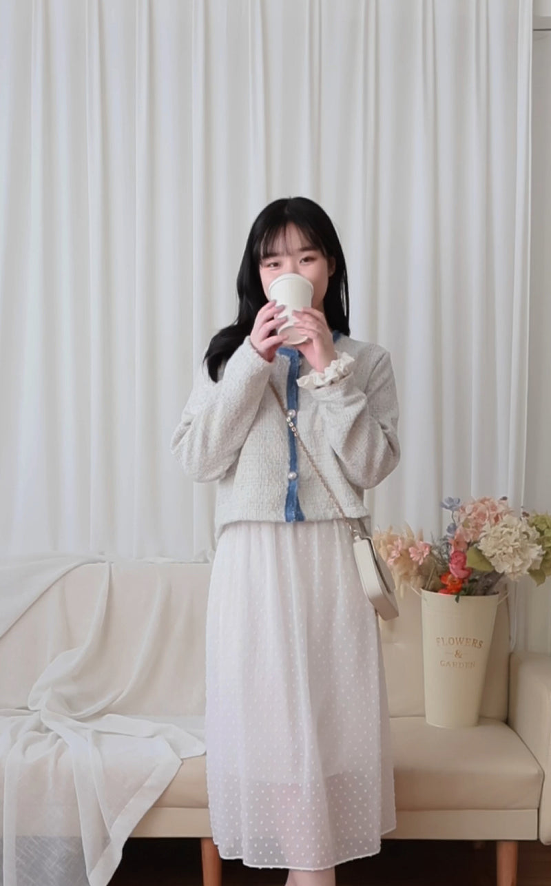 Dot 立體雪紡點點全橡筋傘裙, Skirt/ SK8794