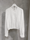 Lace Blouse 通花花邊直條紋橡筋衣尾上衣/ BU9083