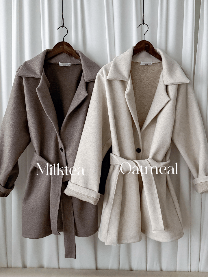 Casual Elegant Coat 隨性/輕優雅修腰翻領外套/ JK8126 (Milktea Tan sold out)