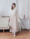 （熱賣重開) Veil Set Dress 不走光交叉針織紗裙兩件套/ DS9813 （Pre-order 3月22截單)