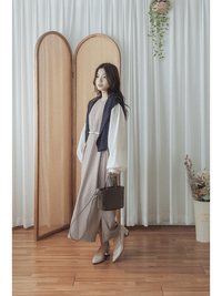 【現貨限量回歸 】Spliced Dress 拼接側開叉無領仿背心裙外穿連身裙/ DS9696