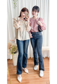 Flair Elastic Jeans 腰內橡筋全彈性洗水微喇叭褲/ PT8440