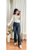 Flair Elastic Jeans 腰內橡筋全彈性洗水微喇叭褲/ PT8440