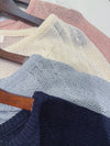 V Braid Knit Top 不起毛彈性線料扭麻花針織衫/ KT8176
